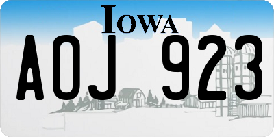 IA license plate AOJ923
