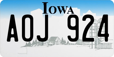 IA license plate AOJ924