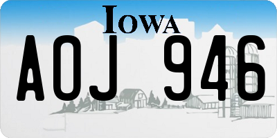 IA license plate AOJ946