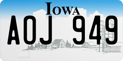 IA license plate AOJ949