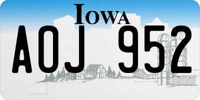 IA license plate AOJ952