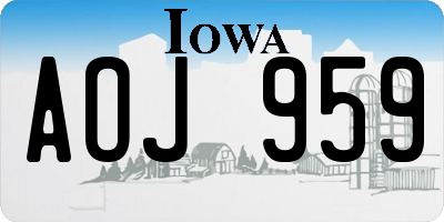 IA license plate AOJ959