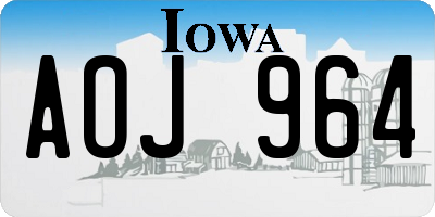 IA license plate AOJ964