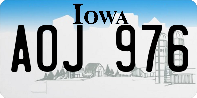 IA license plate AOJ976