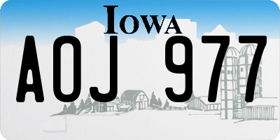 IA license plate AOJ977