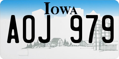 IA license plate AOJ979