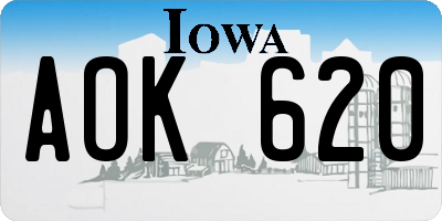 IA license plate AOK620