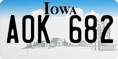 IA license plate AOK682