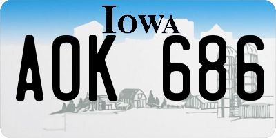 IA license plate AOK686