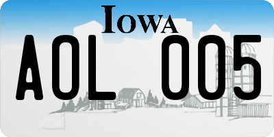IA license plate AOL005