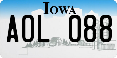 IA license plate AOL088