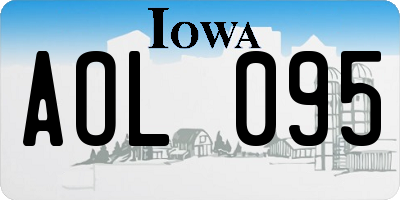 IA license plate AOL095