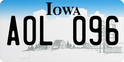 IA license plate AOL096