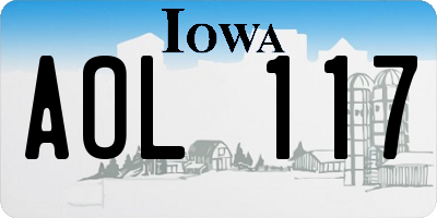 IA license plate AOL117