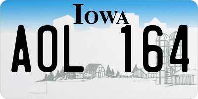 IA license plate AOL164