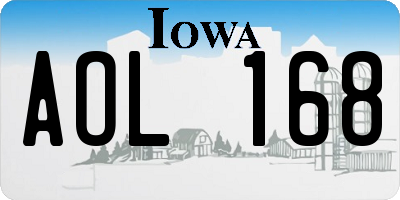IA license plate AOL168