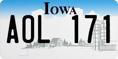 IA license plate AOL171