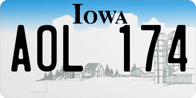 IA license plate AOL174