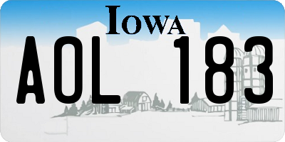 IA license plate AOL183