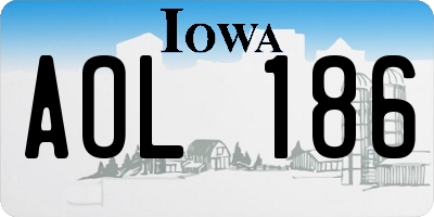 IA license plate AOL186