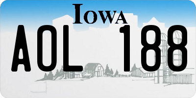 IA license plate AOL188