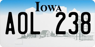 IA license plate AOL238