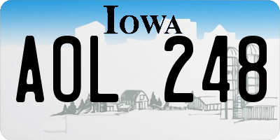IA license plate AOL248