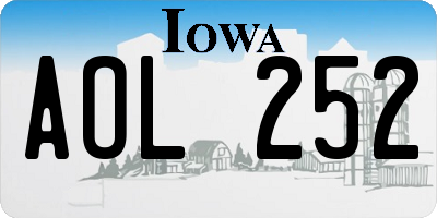 IA license plate AOL252