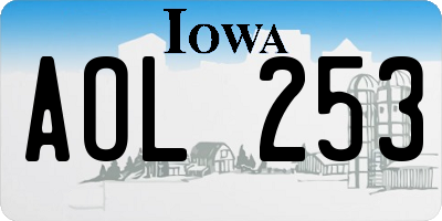 IA license plate AOL253