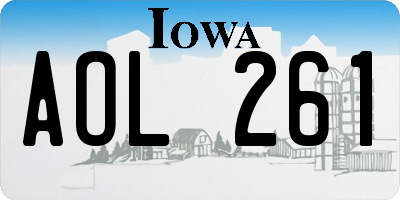IA license plate AOL261