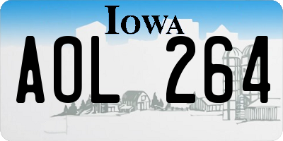 IA license plate AOL264