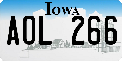 IA license plate AOL266