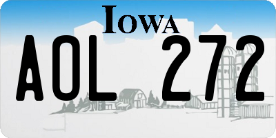 IA license plate AOL272