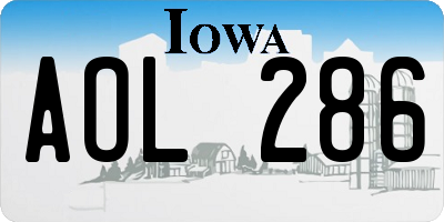 IA license plate AOL286