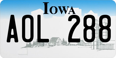 IA license plate AOL288