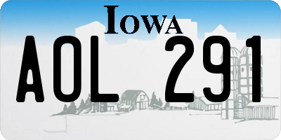 IA license plate AOL291