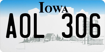 IA license plate AOL306