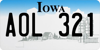 IA license plate AOL321