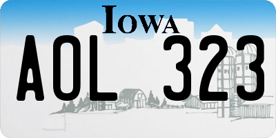 IA license plate AOL323