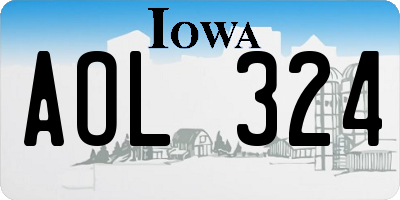 IA license plate AOL324