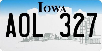 IA license plate AOL327