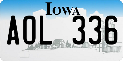 IA license plate AOL336