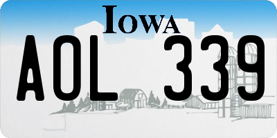 IA license plate AOL339