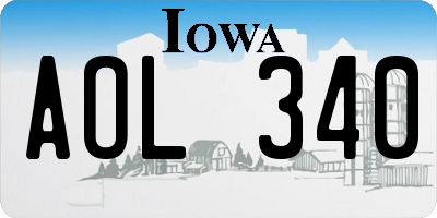 IA license plate AOL340