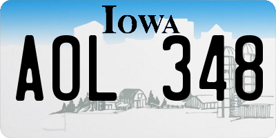 IA license plate AOL348