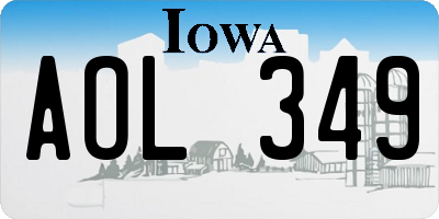 IA license plate AOL349