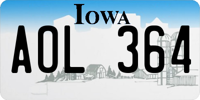 IA license plate AOL364