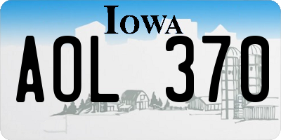 IA license plate AOL370