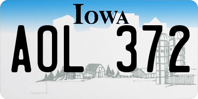 IA license plate AOL372