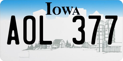 IA license plate AOL377